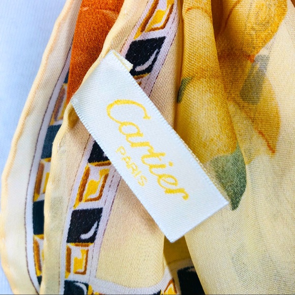 Authentic Cartier 100% Silk Scarf - Picture 4 of 14